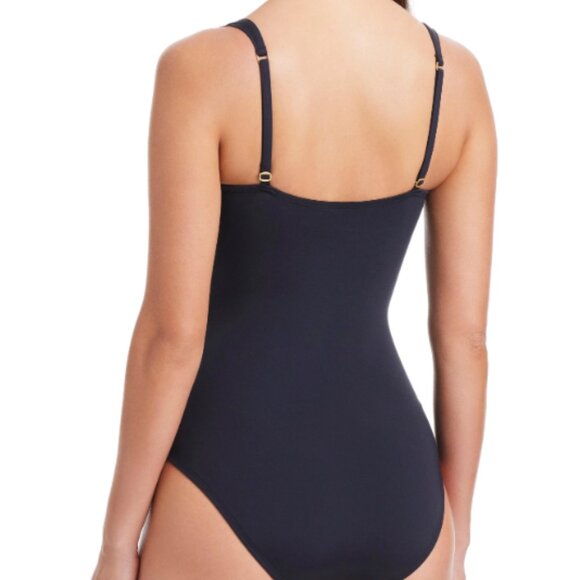 Bleu Rod Beattie Kore Shirred Bandeau One Piece Swimsuit NWT Sz 10 - Picture 3 of 11